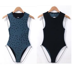 Kainani Swimwear Sydney Playsuit Reversible One Piece Small NWT